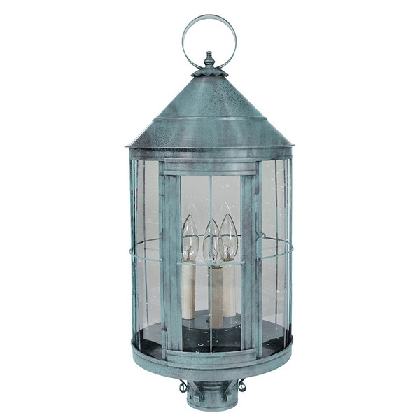 Northeast Lantern - 3353-VG-LT3-CSG - Three Light Post Mount - Heal - Verdi Gris