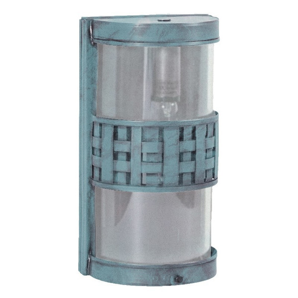 Northeast Lantern - 351W-VG-MED-FST - One Light Wall Lantern - Weave - Verdi Gris