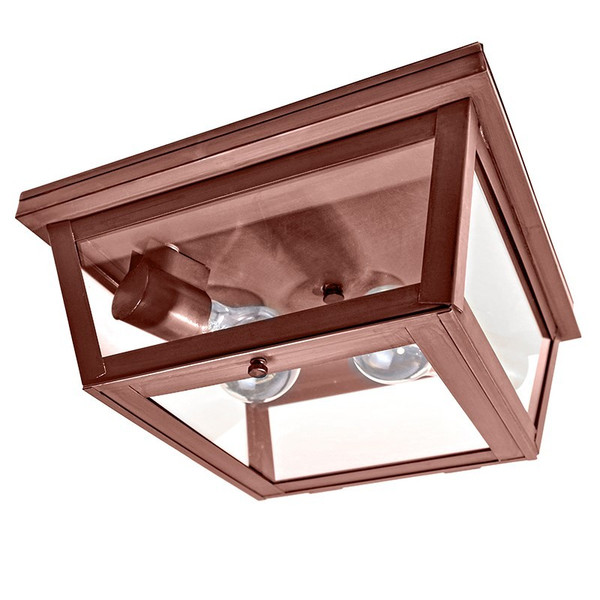 Northeast Lantern - 4204-AC-MED2-CLR - Two Light Flush Mount - Flush - Antique Copper