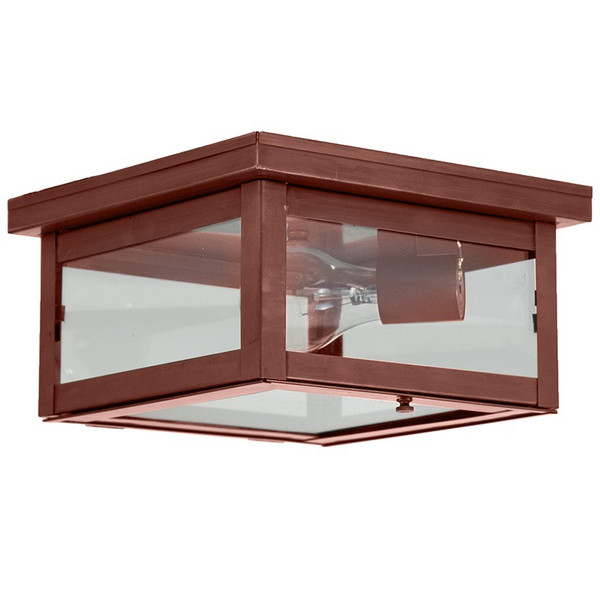 Northeast Lantern - 4314-AC-MED-CLR - One Light Flush Mount - Flush - Antique Copper