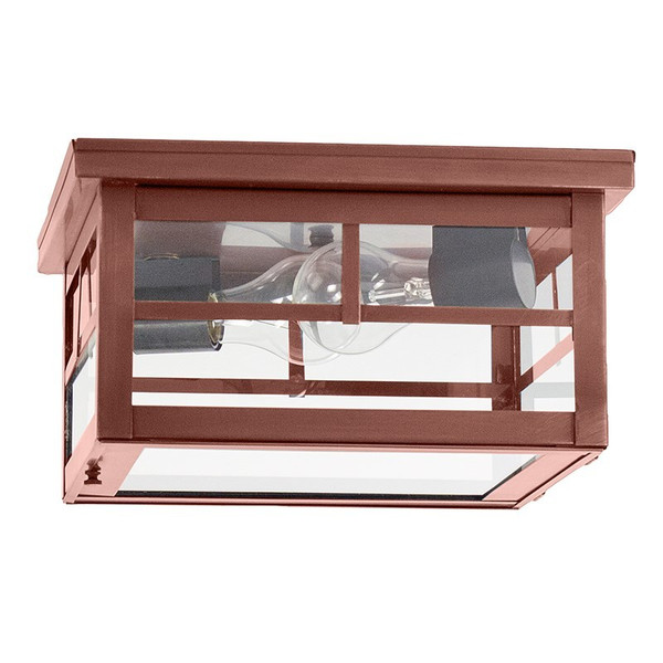 Northeast Lantern - 4404-AC-MED2-CLR - Two Light Flush Mount - Flush - Antique Copper