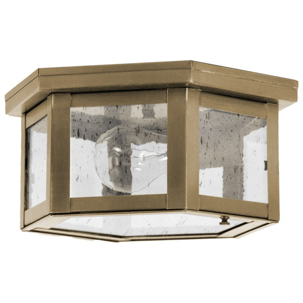 Northeast Lantern - 4504-AB-MED-CSG - One Light Flush Mount - Flush - Antique Brass