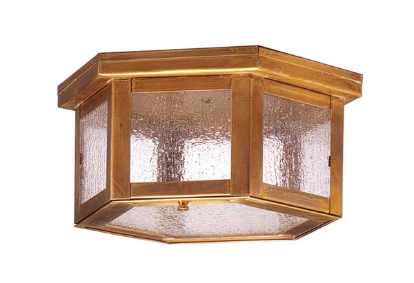 Northeast Lantern - 4504-AB-MED-SMG - One Light Flush Mount - Flush - Antique Brass