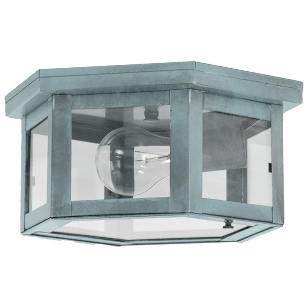 Northeast Lantern - 4504-VG-MED-CLR - One Light Flush Mount - Flush - Verdi Gris