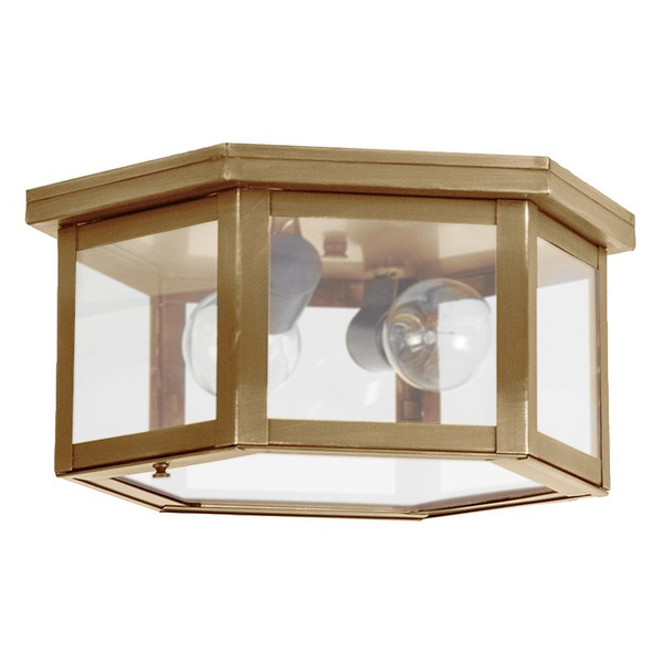 Northeast Lantern - 4604-AB-MED2-FST - Two Light Flush Mount - Flush - Antique Brass