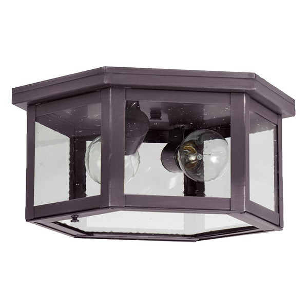 Northeast Lantern - 4604-DB-MED2-CSG - Two Light Flush Mount - Flush - Dark Brass