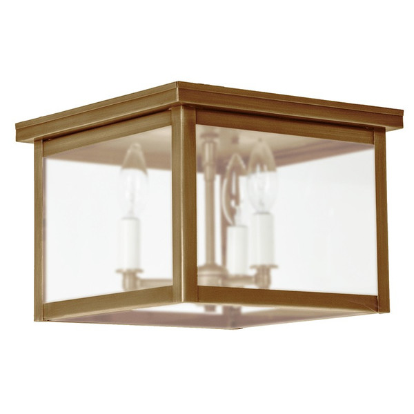 Northeast Lantern - 4904-AB-LT3-FST - Three Light Flush Mount - Flush - Antique Brass