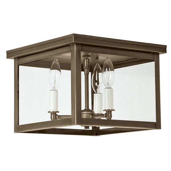 Northeast Lantern - 4904-DAB-LT3-CLR - Three Light Flush Mount - Flush - Dark Antique Brass