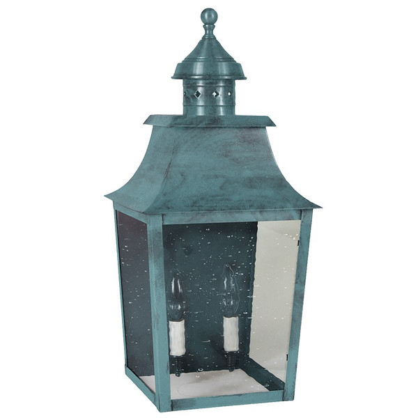 Northeast Lantern - 5541-VG-LT2-CSG - Two Light Wall Mount - Sharon - Verdi Gris
