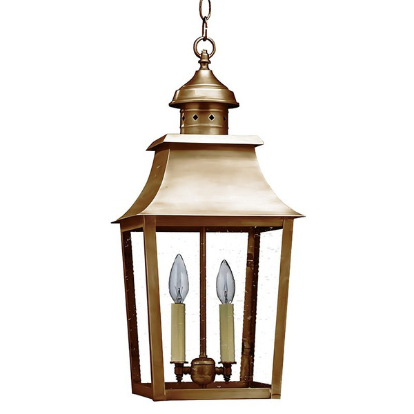 Northeast Lantern - 5542-AB-LT2-CSG - Two Light Hanging Lantern - Sharon - Antique Brass