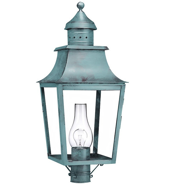 Northeast Lantern - 5553-VG-CIM-CLR - One Light Post Mount - Sharon - Verdi Gris