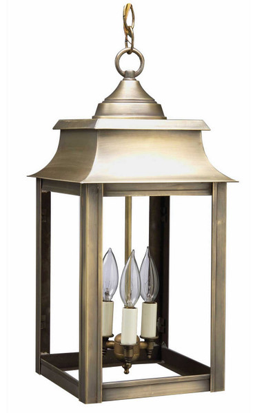 Northeast Lantern - 5632-AB-LT3-CLR - Three Light Hanging Lantern - Concord - Antique Brass
