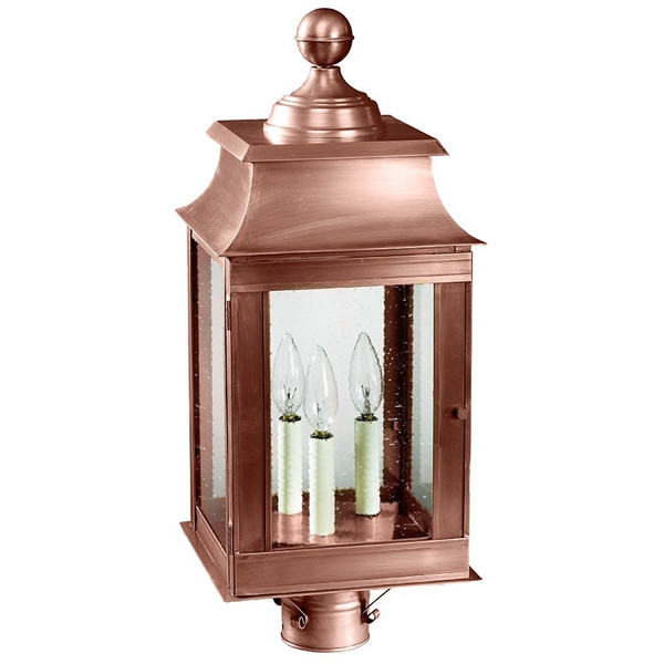 Northeast Lantern - 5633-AC-LT3-CSG - Three Light Post Mount - Concord - Antique Copper