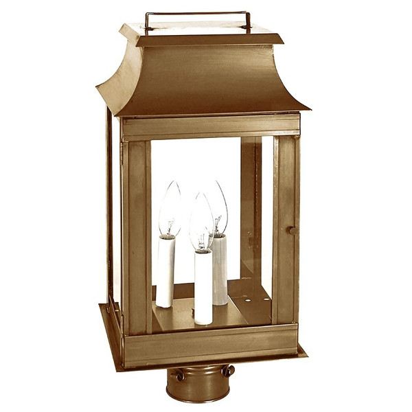 Northeast Lantern - 5643-AB-LT3-CLR - Three Light Post Mount - Concord - Antique Brass