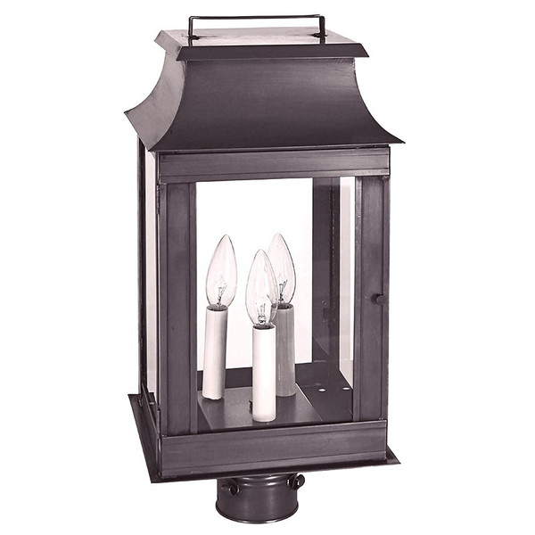 Northeast Lantern - 5643-DB-LT3-CLR - Three Light Post Mount - Concord - Dark Brass
