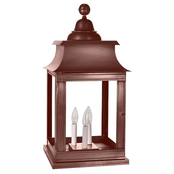 Northeast Lantern - 5653P-AC-LT3-CLR - Three Light Pier Mount - Concord - Antique Copper