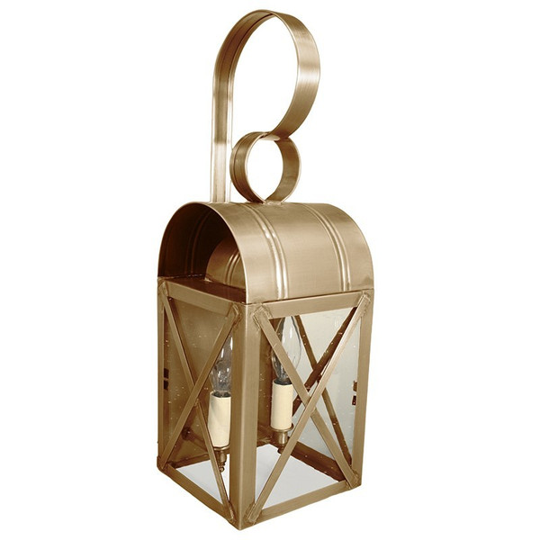 Northeast Lantern - 6031-AB-LT2-CSG - Two Light Wall Mount - Adams - Antique Brass