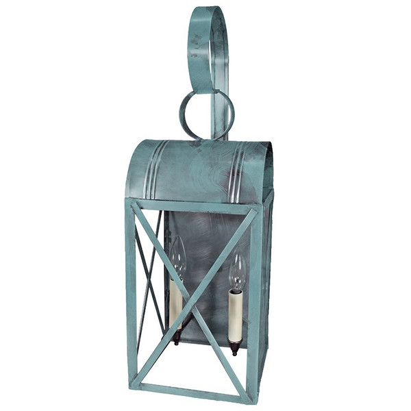 Northeast Lantern - 6051-VG-LT2-CLR - Two Light Wall Mount - Adams - Verdi Gris