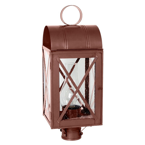 Northeast Lantern - 6053-AC-CIM-CSG - One Light Post Mount - Adams - Antique Copper