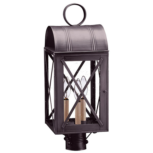 Northeast Lantern - 6053-DB-LT3-CSG - Three Light Post Mount - Adams - Dark Brass