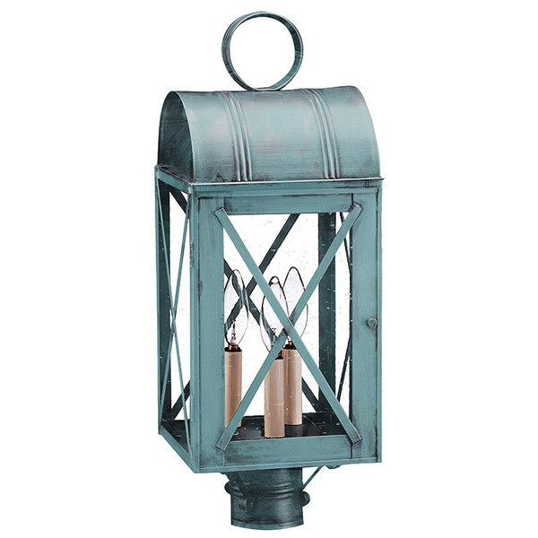 Northeast Lantern - 6053-VG-LT3-CSG - Three Light Post Mount - Adams - Verdi Gris