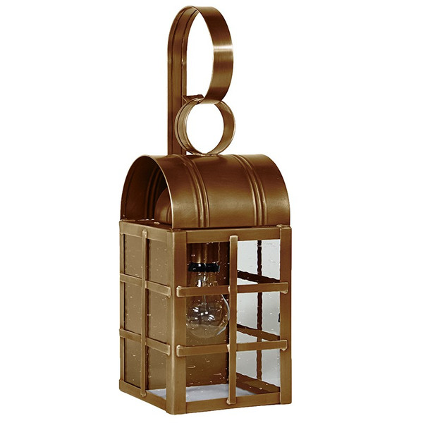 Northeast Lantern - 6131-AB-MED-CSG - One Light Wall Mount - Adams - Antique Brass
