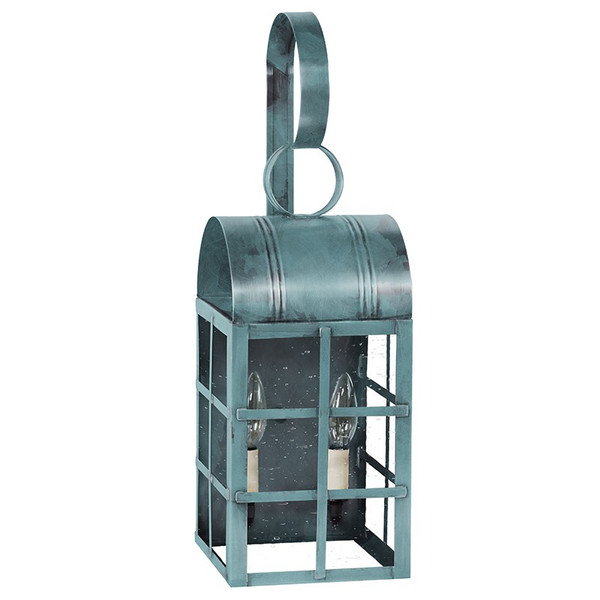 Northeast Lantern - 6131-VG-LT2-CSG - Two Light Wall Mount - Adams - Verdi Gris