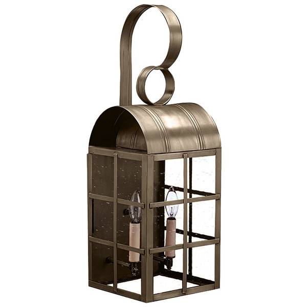 Northeast Lantern - 6151-DAB-LT2-CSG - Two Light Wall Mount - Adams - Dark Antique Brass