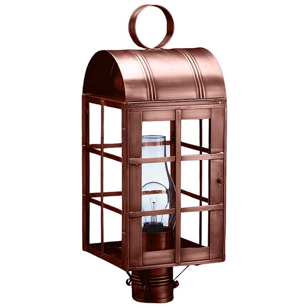 Northeast Lantern - 6153-AC-CIM-CLR - One Light Post Mount - Adams - Antique Copper