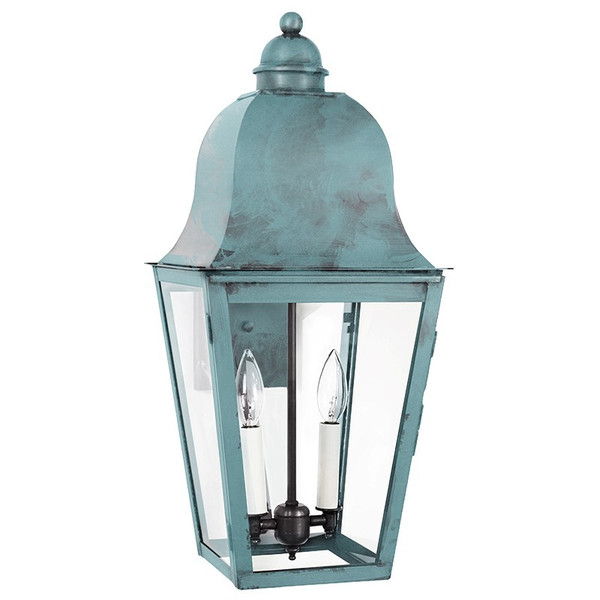 Northeast Lantern - 6411-VG-LT2-CLR - Two Light Wall Fixture - Imperial - Verdi Gris
