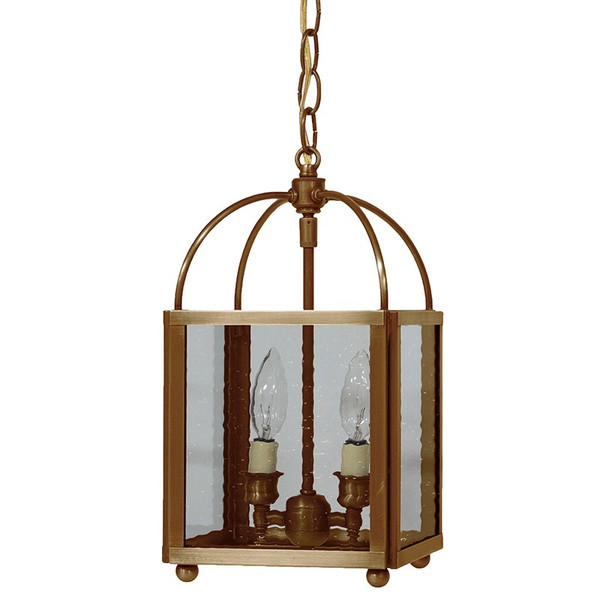 Northeast Lantern - 6812-AB-LT2-CSG - Two Light Hanging Lantern - Foyer - Antique Brass