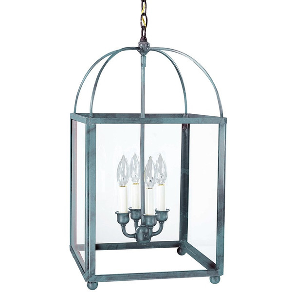 Northeast Lantern - 6832-VG-LT4-CLR - Four Light Hanging Lantern - Foyer - Verdi Gris