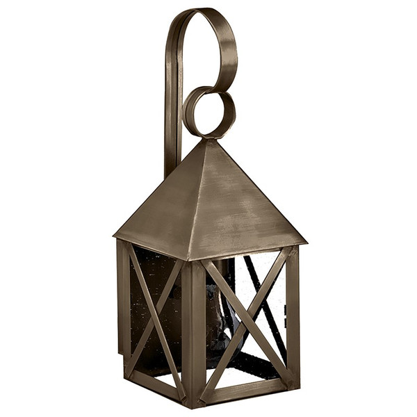 Northeast Lantern - 7011-DAB-MED-CSG - One Light Wall Mount - York - Dark Antique Brass