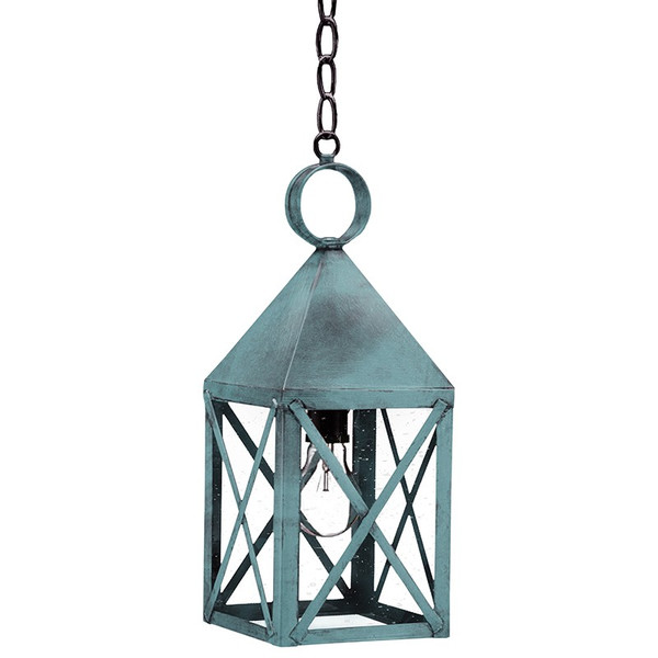 Northeast Lantern - 7032-VG-MED-CSG - One Light Hanging Lantern - York - Verdi Gris