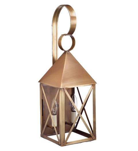Northeast Lantern - 7041-AB-LT2-CLR - Two Light Wall Mount - York - Antique Brass