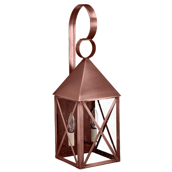 Northeast Lantern - 7041-AC-LT2-SMG - Two Light Wall Mount - York - Antique Copper