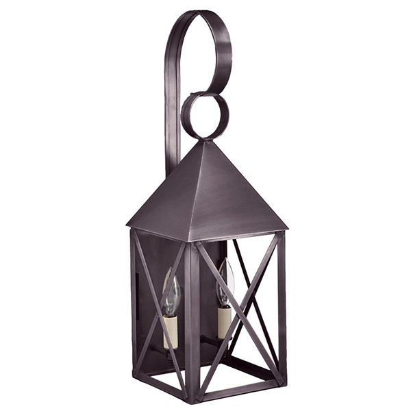 Northeast Lantern - 7041-DB-LT2-CLR - Two Light Wall Mount - York - Dark Brass