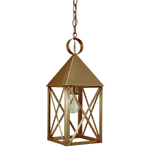 Northeast Lantern - 7042-AB-MED-CLR - One Light Hanging Lantern - York - Antique Brass