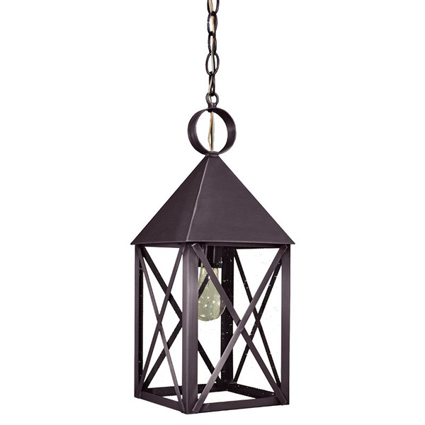 Northeast Lantern - 7042-DB-MED-CSG - One Light Hanging Lantern - York - Dark Brass