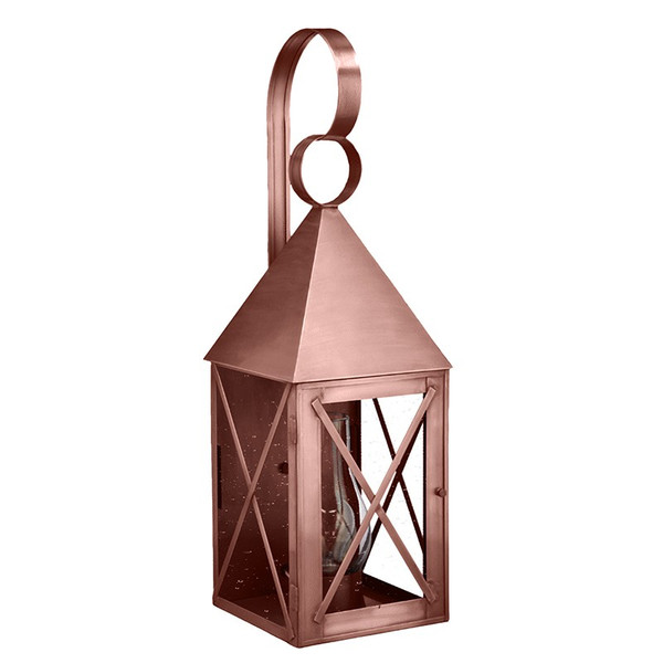 Northeast Lantern - 7051-AC-CIM-CSG - One Light Wall Mount - York - Antique Copper