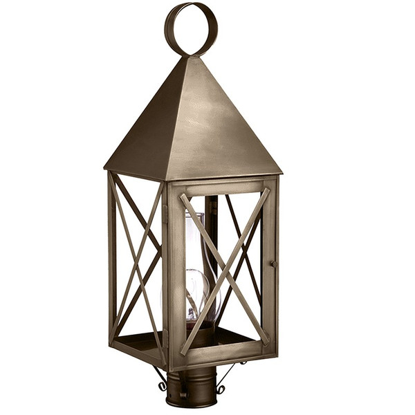 Northeast Lantern - 7053-DAB-CIM-CLR - One Light Post Mount - York - Dark Antique Brass