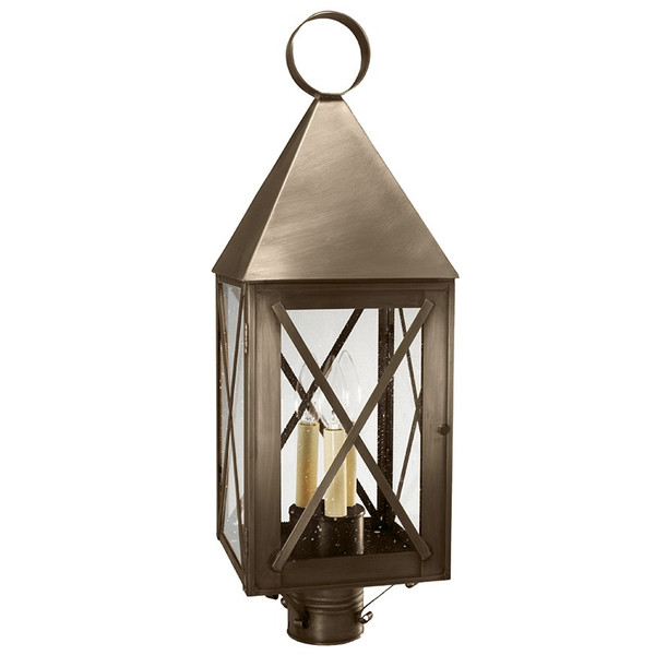 Northeast Lantern - 7053-DAB-LT3-SMG - Three Light Post Mount - York - Dark Antique Brass