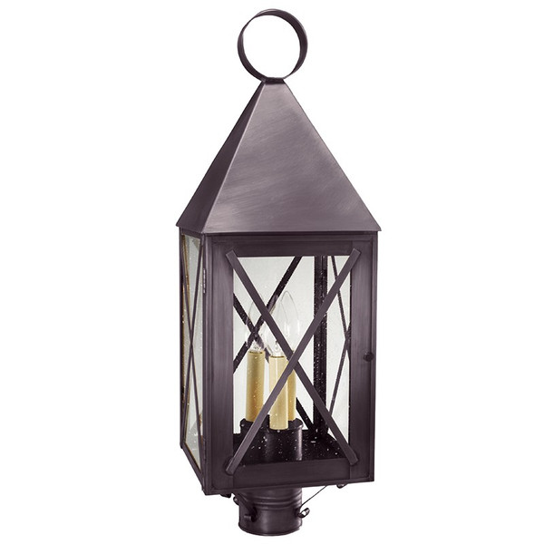 Northeast Lantern - 7053-DB-LT3-SMG - Three Light Post Mount - York - Dark Brass