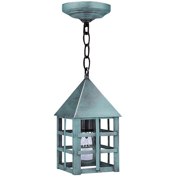 Northeast Lantern - 7112-VG-MED-CLR - One Light Hanging Lantern - York - Verdi Gris