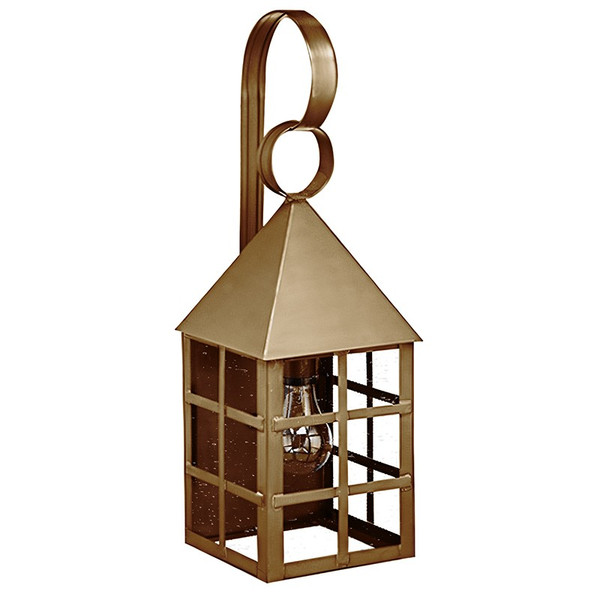 Northeast Lantern - 7131-AB-MED-CSG - One Light Wall Mount - York - Antique Brass