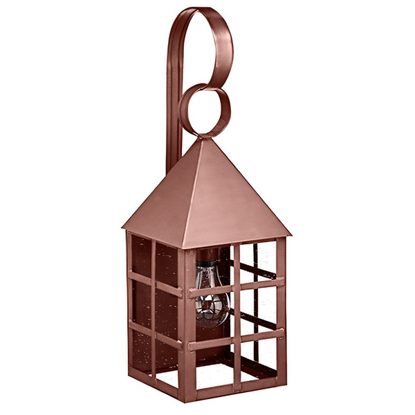 Northeast Lantern - 7131-AC-MED-CSG - One Light Wall Mount - York - Antique Copper