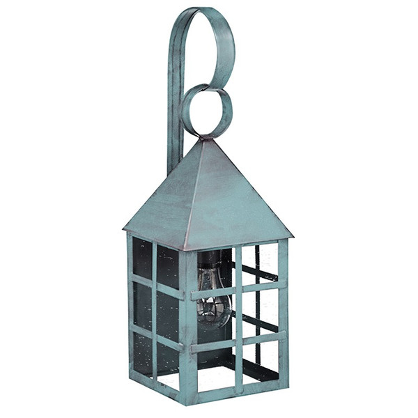 Northeast Lantern - 7131-VG-MED-CSG - One Light Wall Mount - York - Verdi Gris