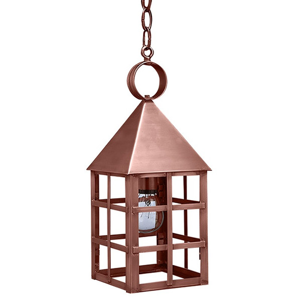 Northeast Lantern - 7132-AC-MED-CLR - One Light Hanging Lantern - York - Antique Copper