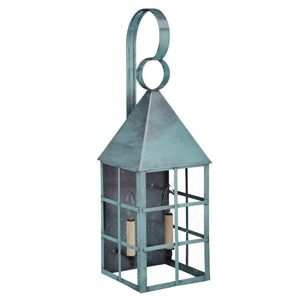 Northeast Lantern - 7141-VG-LT2-SMG - Two Light Wall Mount - York - Verdi Gris