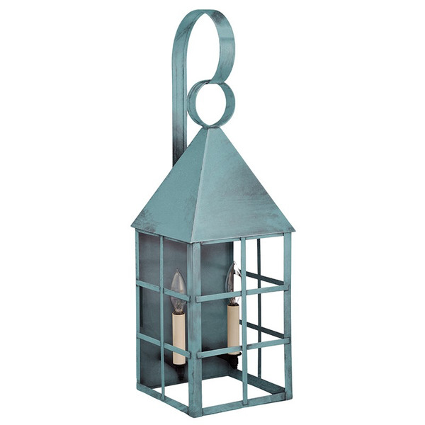 Northeast Lantern - 7151-VG-LT2-CLR - Two Light Wall Mount - York - Verdi Gris
